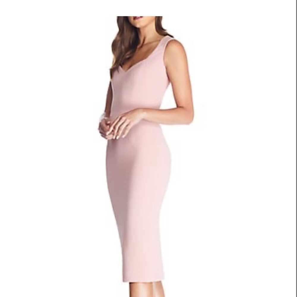 Dress The Population ELLE Dress New With Tags NWT Blush Pink color Small. DTP - Picture 2 of 8